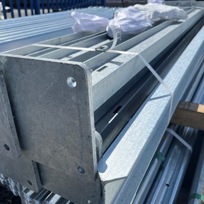 Galvanised baseplated bolt-down palisade post