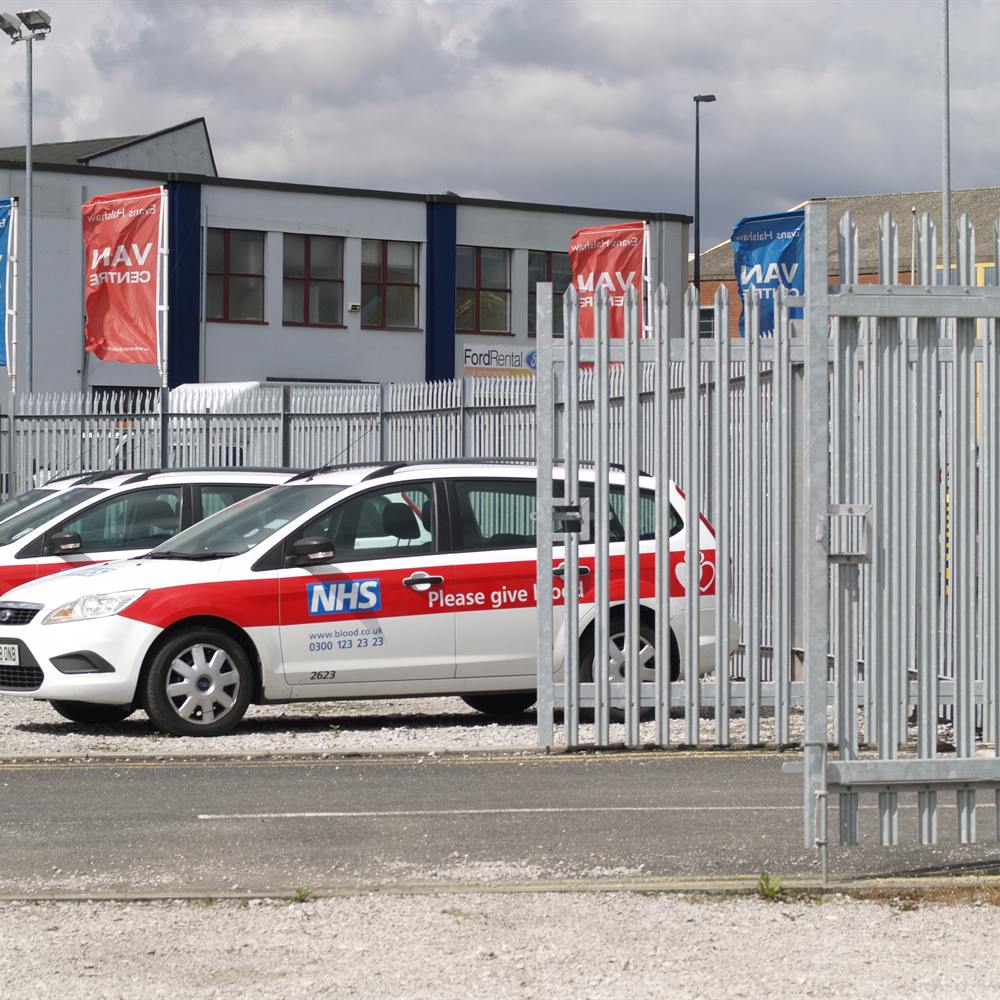 Double Leaf Palisade Gate 5.0m x 2.4m High - Galvanised