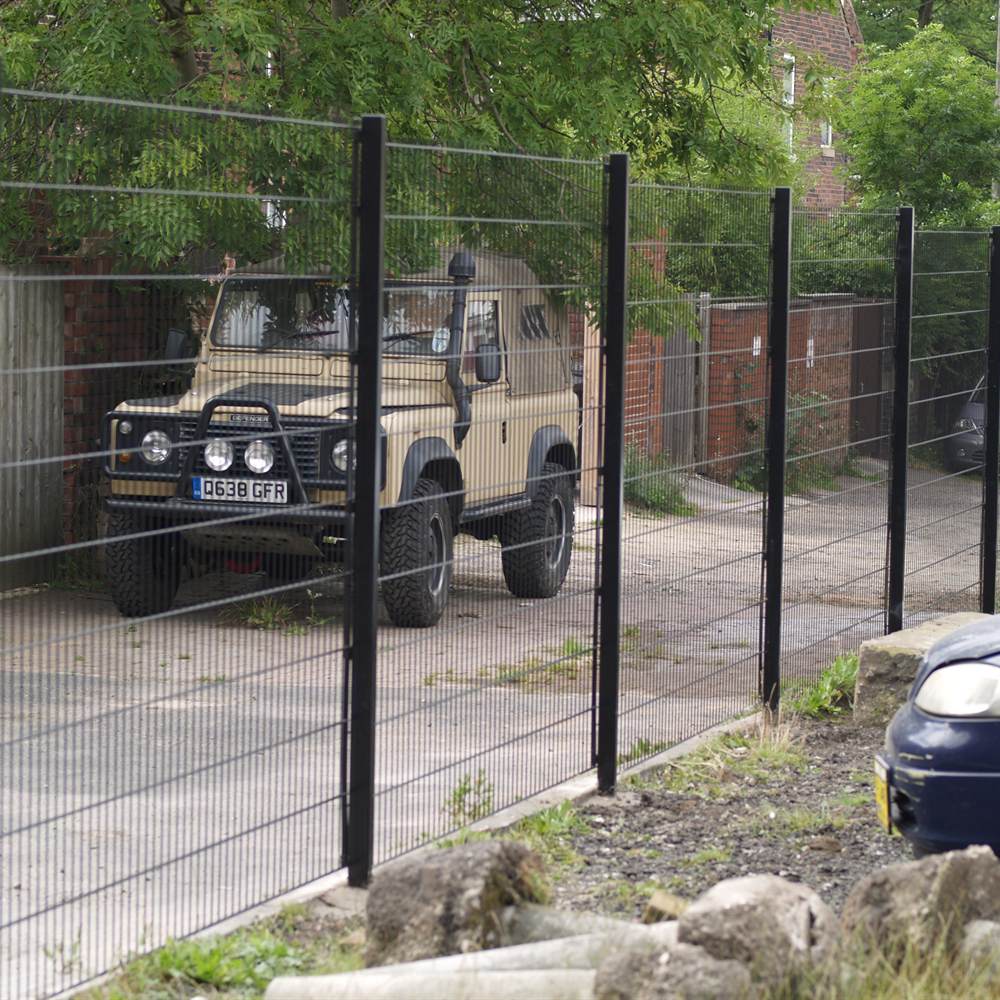 1.2m Twin Wire 656 Fencing - Black RAL 9005 (per 2.5m Bay)