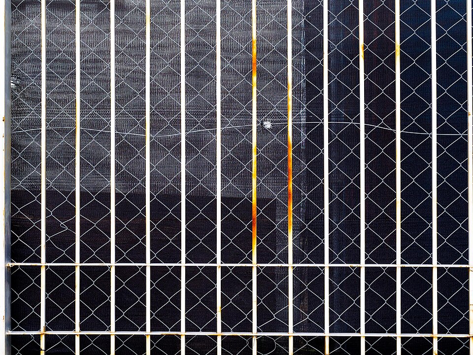 Green welded mesh panel fencing